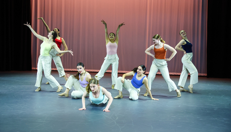 Students performing dance