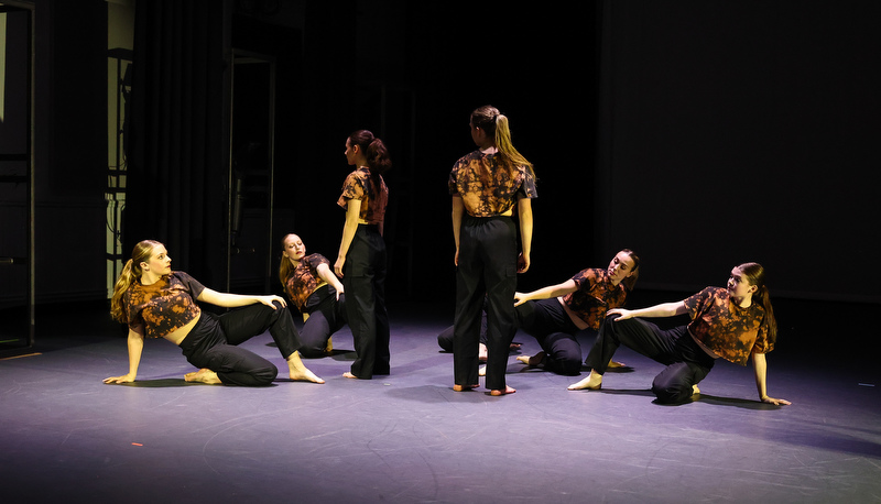 Students performing dance