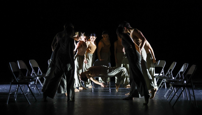 Students performing dance