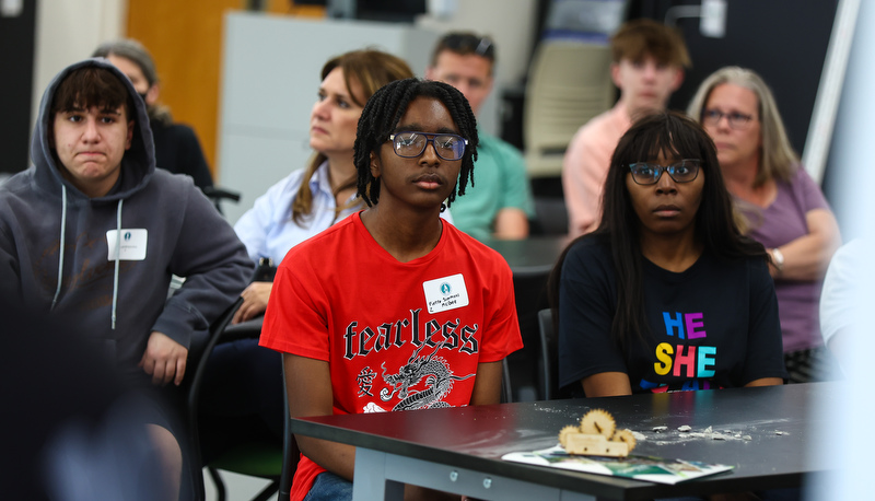 High school students attending engineering day