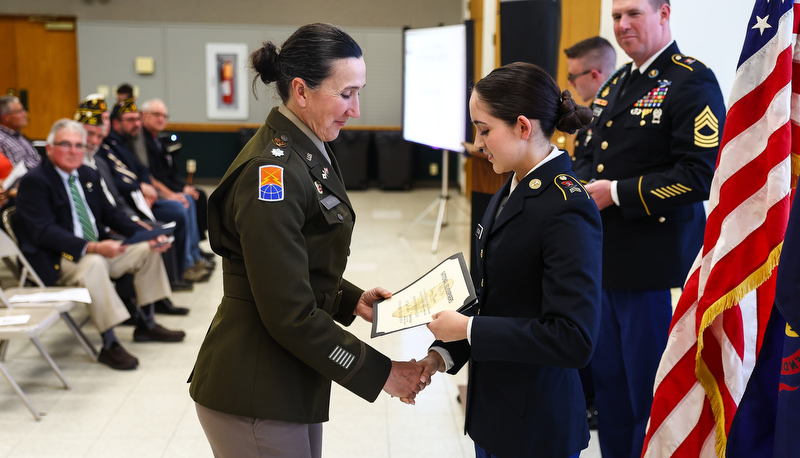 Spring ROTC Awards are presented