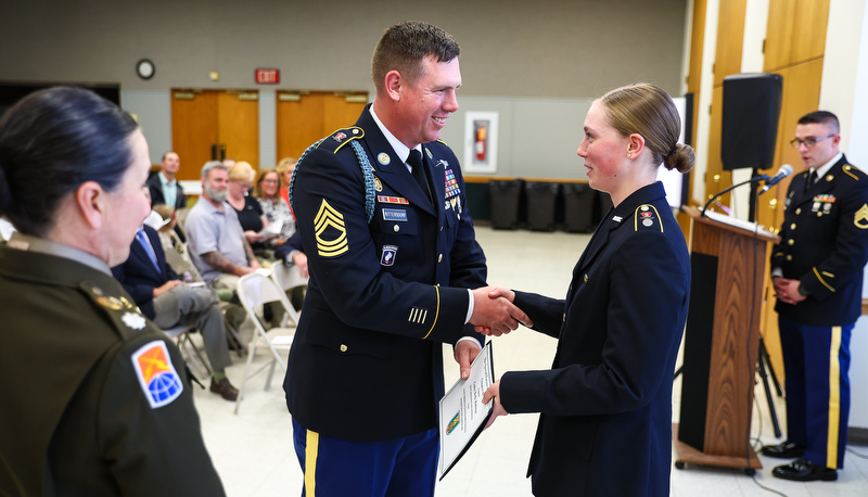 Spring ROTC Awards are presented