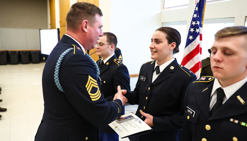 Spring ROTC Awards are presented