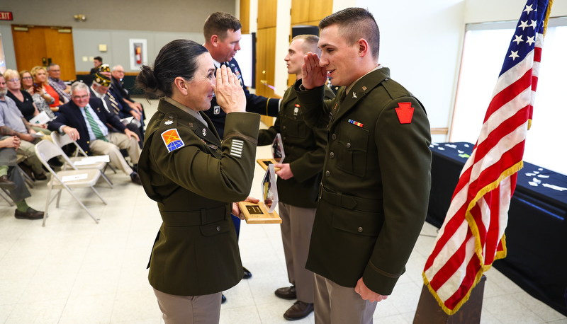 Spring ROTC Awards are presented