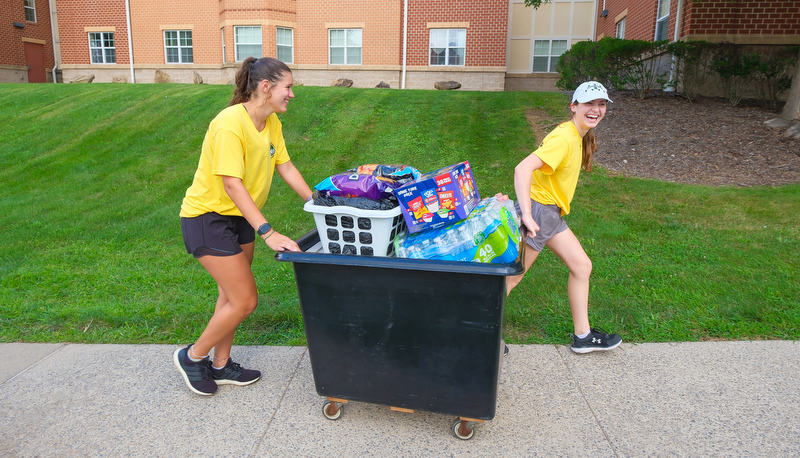 Students moving in