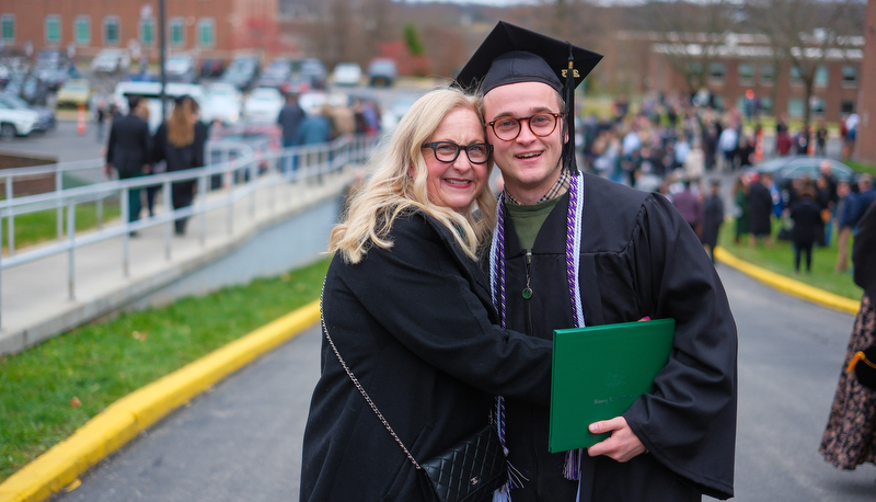 Students celebrating graduation