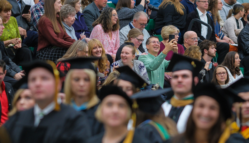 Students celebrating graduation