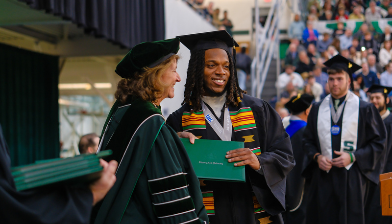 Students celebrating graduation