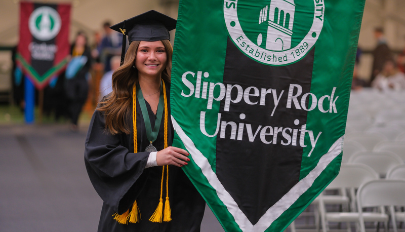 Students celebrating graduation