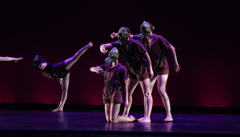 Students performing dance