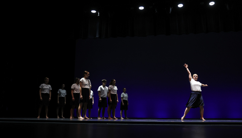 Students performing dance