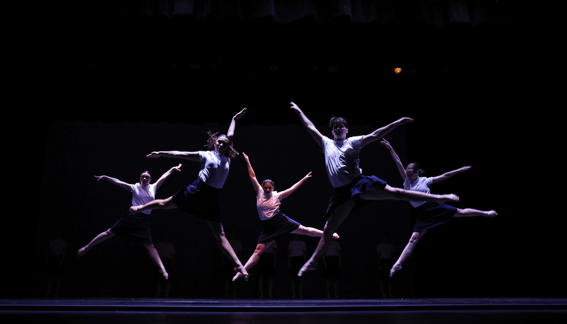 Students performing dance