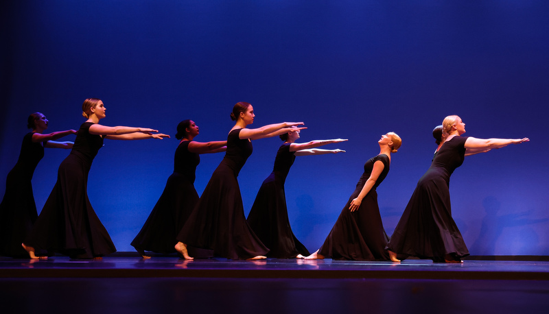 Students performing dance