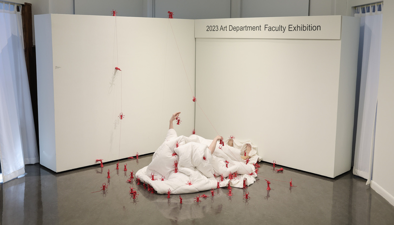 Faculty art works on display