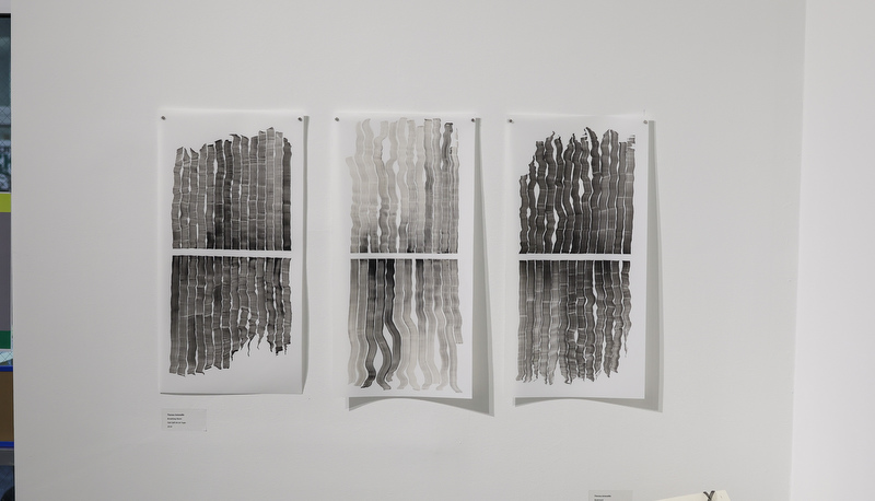 Faculty art works on display