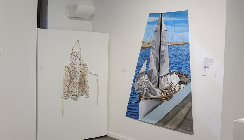 Faculty art works on display
