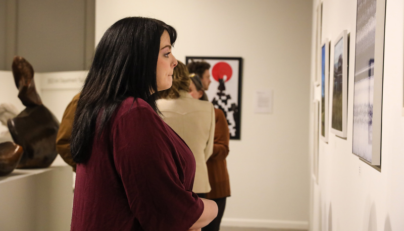 Faculty art works on display