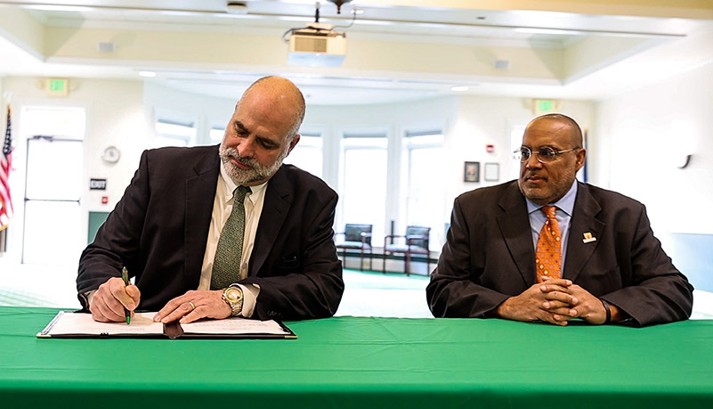 Documents being signed