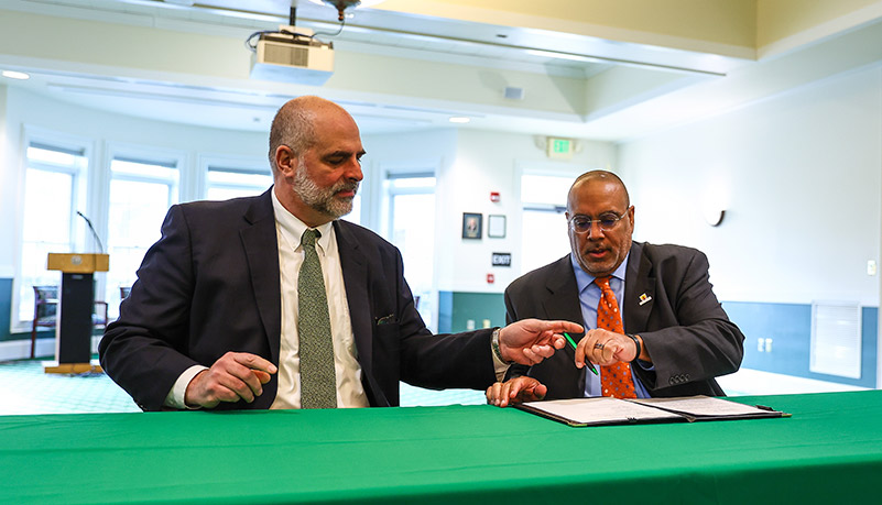 Documents being signed