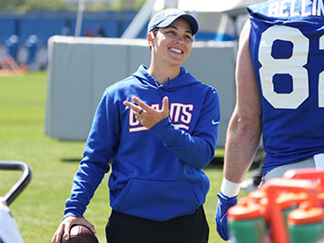 Thumbnail for Giant leap for women: SRU alumna Angela Baker among the trailblazing female coaches in the NFL 