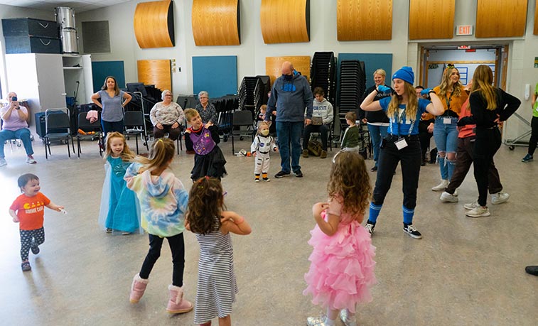 Children enjoying music