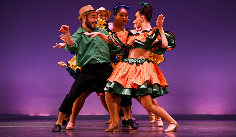 Dancers performing