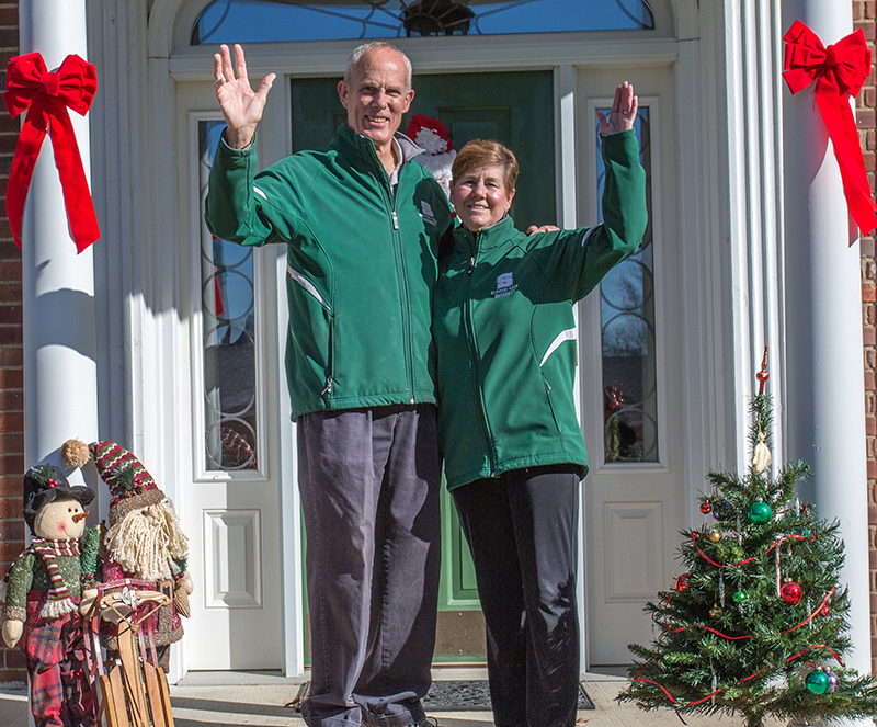 President Norton and Henry with tree