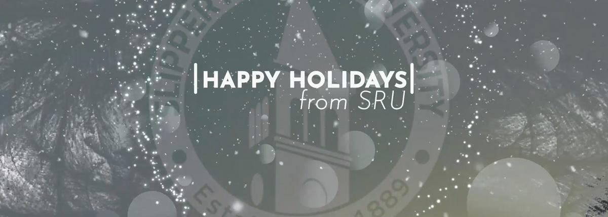 Card - Happy Holidays from SRU text