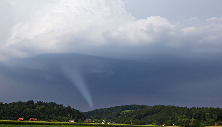 Tornado on a landscape