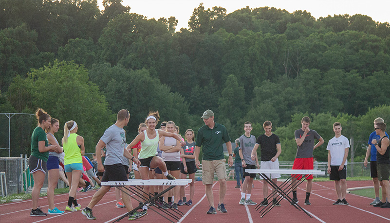 People doing track events