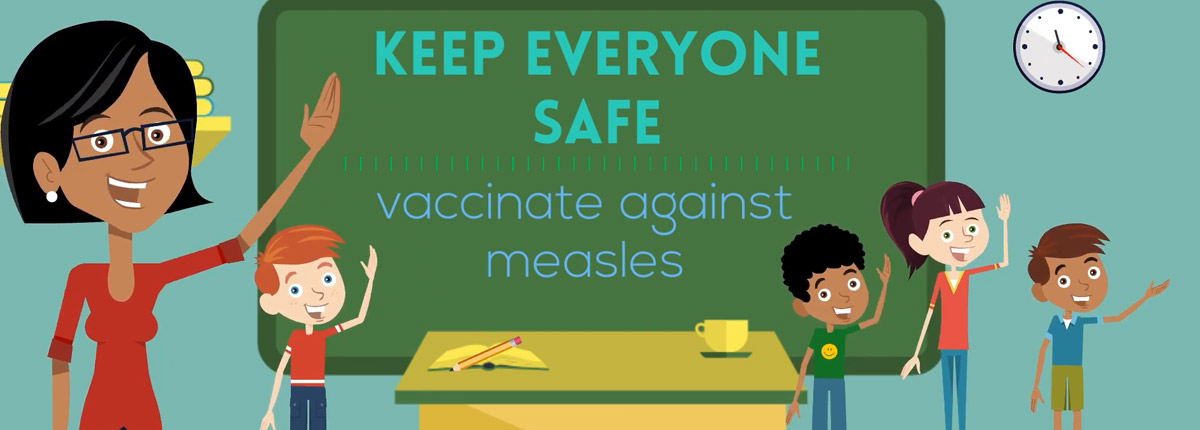 Keep everyone safe title - Vaccinate Against Measles