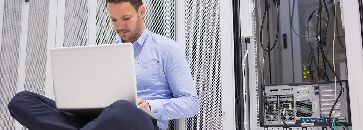 Man using computer