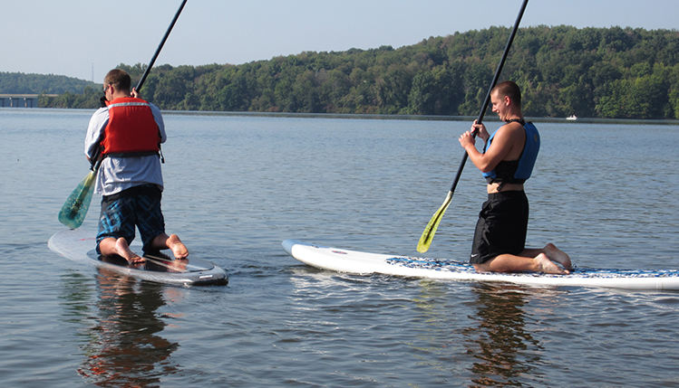 Students kayaking