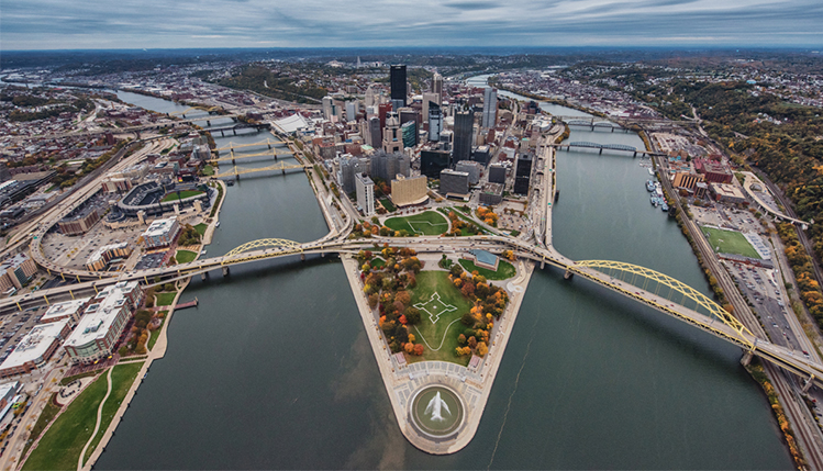 Overlook of the point in Pittsburgh.