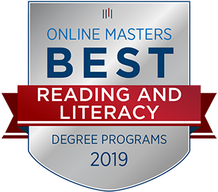 Best Online Masters Reading and Literacy 2019 Badge