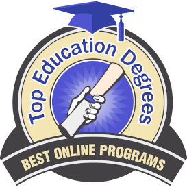 Top Education Degrees Best Online Programs badge