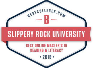 Badge for best online masters in reading & literacy