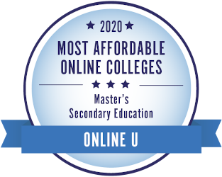 2020 Most Affordable Online Master's Secondary Education Degree badge