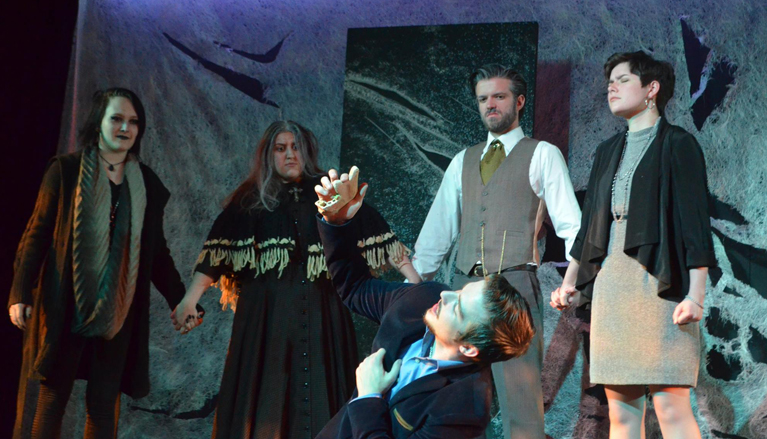 SRU students in a production of "Dark North"