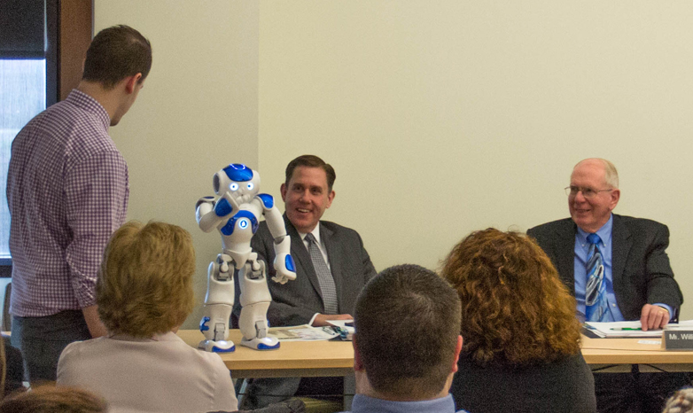 robot presentation at council of trustees meeting