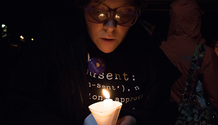 take back the night candlelight vigil