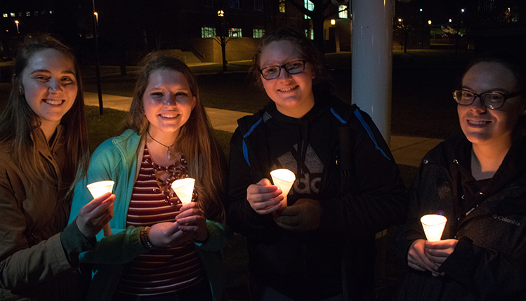 take back the night candlelight vigil