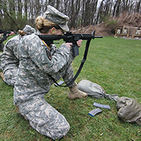 Penn on the firing range