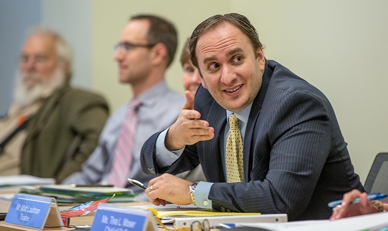 Matt Lautman faciilitates council of trustees meeting