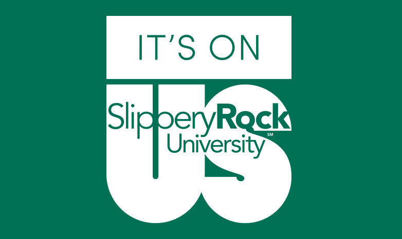 Its On Us logo for Slippery Rock University