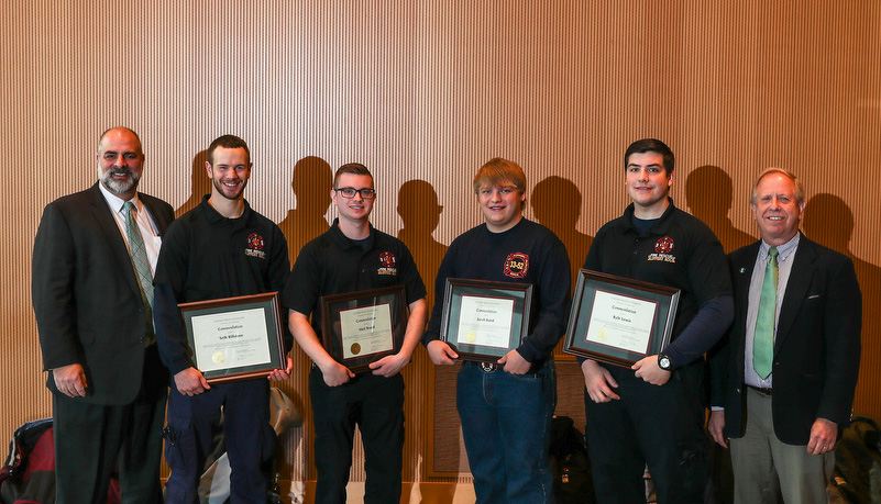 Student volunteer fire fighters recognized