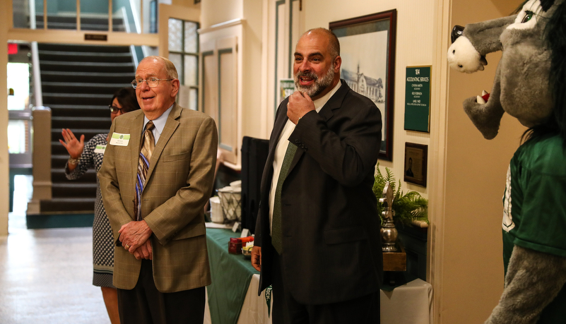 President Behre at a reception