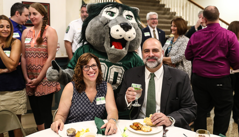 President Behre and his wife Leah with Rocky