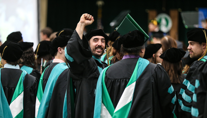 Graduate celebrates