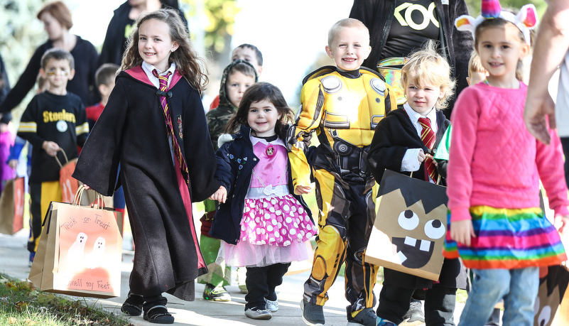 Pre-School kids dressed up for halloween